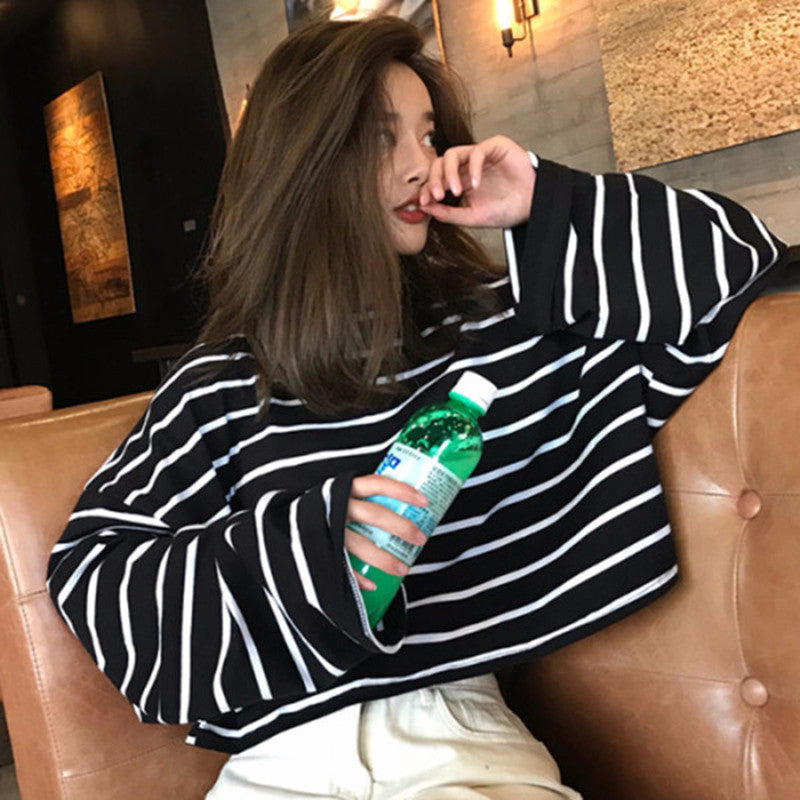Women’s Long Sleeve Top Crew Neck Loose‑Fit Casual Pullover T‑Shirt