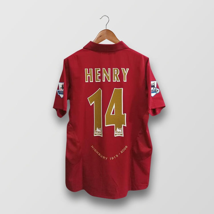 ARSNL 2005/06 HOME X HENRY Jersey