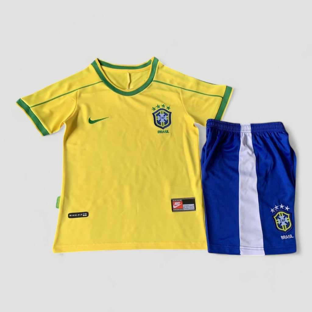 BRAZIL 1998 HOME KIDS Jersey